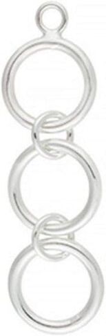 2 Sets Adabele Authentic 925 Sterling Silver Adjustable Toggle Clasp 3 Round Ring T-Bar Closure Hypoallergenic Nickel Free for DIY Jewelry Making SS375-1 in Kuwait