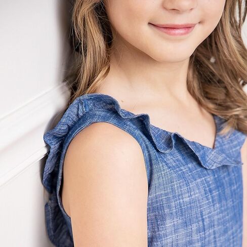 Hope & Henry Girls' Bow Front Wide Leg Jumpsuit in Kuwait