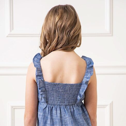 Hope & Henry Girls' Bow Front Wide Leg Jumpsuit in Kuwait