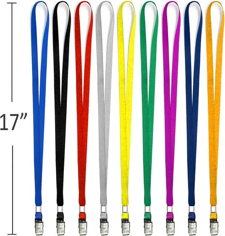 Lanyards with ID Holder 50 Pcs Clear Plastic Horizontal Waterproof Ziplock ID Nametag Holder Bulk Lanyard Clip Name Tag Badge Holder in Kuwait