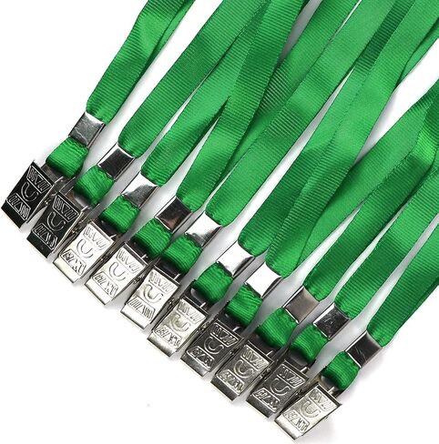 Lanyards with ID Holder 50 Pcs Clear Plastic Horizontal Waterproof Ziplock ID Nametag Holder Bulk Lanyard Clip Name Tag Badge Holder in Kuwait