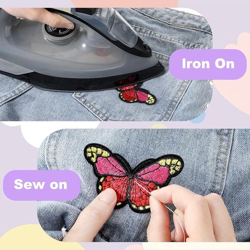 15pcs بقع الفراشة الحديد المطرزة على البقع ، والخياطة الحديد متعددة الألوان على بقع زينة للملابس ، والجينز ، والقبعات ، ومشاريع DIY in Kuwait