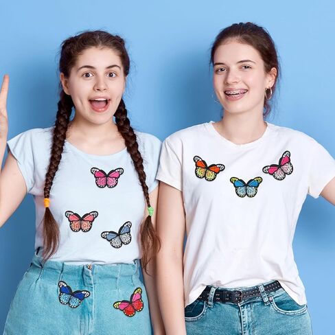 15pcs بقع الفراشة الحديد المطرزة على البقع ، والخياطة الحديد متعددة الألوان على بقع زينة للملابس ، والجينز ، والقبعات ، ومشاريع DIY in Kuwait