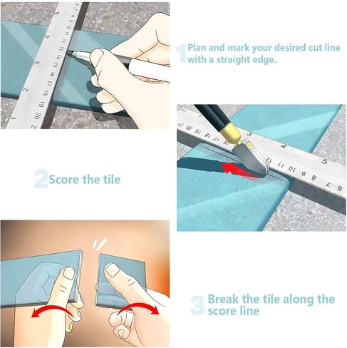 Glass Cutter Tool Set 2mm-20mm Pencil Style Oil Feed Carbide Tip with 2 Bonus Blades and Screwdriver in Saudi Arabia