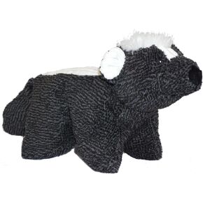 HuggleHounds Plush Dog Toys For Large Dogs & Aggressive Chewers - Squeaky Dog Toy - Soft Extra Durable Stuffed Pet Toy - Fluffy Knotless Puppy Toys - Best For All Breed | Squooshie Skunk