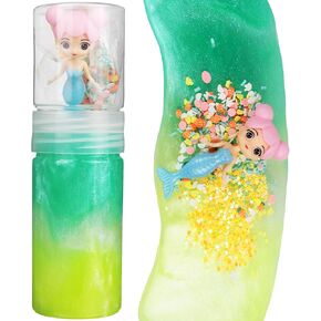 صافح الوحل للأطفال-مجموعة الوحل 4-في 1 غير سامة مع Galaxy Glitter Slime و Slime Sharms و Exclists ، Franty Slime Party Forms for Birthday و Pink & White & Purple