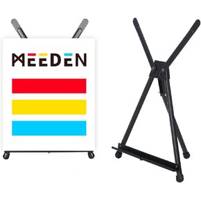 MEEDEN 10-Piece Artist Tabletop Display Easel, Aluminum Tripod Easel,Collapsible Folding Frame Easel,Portable Lightweight Table Top Easel,Hold Canvas Up to 22X24inches.