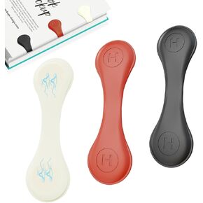 3 Pack Silicone Magnetic Bookmarks, Double-Sided Magnet Reading Clips, Page Holders for Men & Women, Ideal Gift for Book Lovers, Writers, and Avid Readers - Multicolor