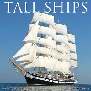 Willow Creek Press Tall Ships Monthly 2025 Wall Calendar (12" x 12")