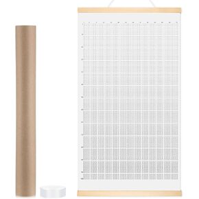 4000 Weeks - Weeks of My Life Calendar 100-years Life Memento Mori Weeks Canvas Calendar Memento Mori Wall Calendar Poster for Time Management Home Office Wall Decoration