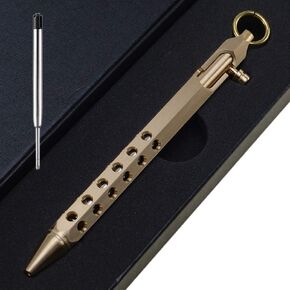 قلم نحاسي صلب من ستة حافة ، صراخ القلم EDC Pocket Pen Pens Pock (النحاس)