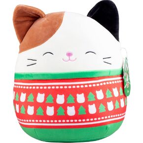 Squishmallows Original 10-Inch Cam The Cat - Official Jazwares Christmas Plush - Collectible Soft & Squishy Kitty Stuffed Animal Toy - Add to Your Squad - Gift for Kids, Girls & Boys