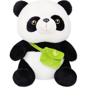 Panda Stuffed Animal, Soft Panda Plush with Bag, Cute Panda Bear Plushies Gift for Boy, Girls, 8 Inch