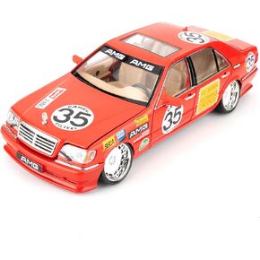 BDTCTK Compatible for 1:24 Benz W140 S320 Model Car, Diecast Collectible Pull Back Toy Car, Retro Classic Car with Sound and Light for Adults Kids Boys Girls, Gift Black