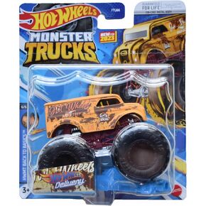 Matchbox Hot Wheels Monster Trucks Dairy Delivery, HWMT Back to Basics 6/6 Connect and Crash Car