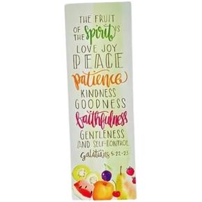 50 Count The Fruit of The Spirit Bookmarks for Men, Women, Kids. 2" x 6" with A Glossy Finish. Thick Cardstock. A Nice Religious Bookmark for Hand-Outs for Church Or Sunday School. Galations 5:22-23