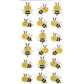 3-d Bee Glitter Foam Dimensional Stickers Bee