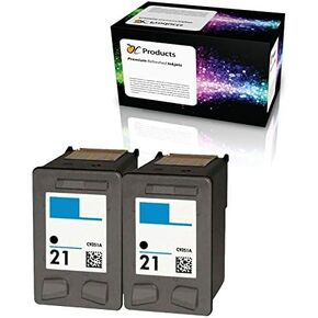 Refilled Ink Cartridge Replacement for HP 21 for PSC 1410 Deskjet F4180 F2280 D2360 D1560 D2460 F380 Officejet 4315 Printers (2 Black)
