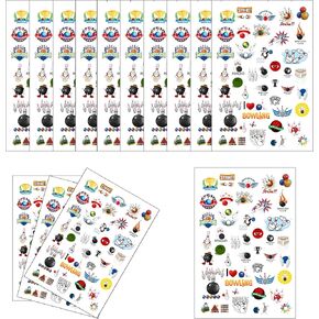 1200+ Pcs Bowling Paper Stickers-Bowling Party Supplies Decorations Bowling Sport Themed Birthday Baby Shower Party Sticker (24 Sheets)