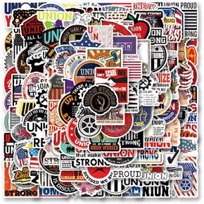 120pcs Union Stickers Pack, Aesthetic Vinyl Waterproof Sticker Decals for Water Bottle,Laptop,Phone,Skateboard,Scrapbooking,Bumper for Kids Teens Adults for Party Supply Decor Favor……