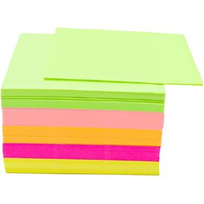 Non Sticky Notes Memo Paper Squares 3x3 in 500 Sheets Blank Note Cube Refill Loose Paper Colorful Memo Pads for Taking Notes Reminders Writing Supplies