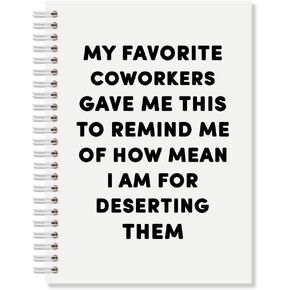My Favorite Coworkers Hardcover Spiral Blank 160 Page Notebook, Appreciation Gifts for Boss Leader, Coworker Appreciation Gifts, Farewell Going Away Gifts for Employee Colleagues Coworker