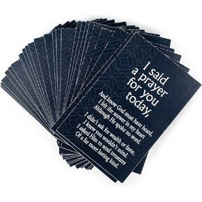 Dicksons Said A Prayer Navy Blue 3 x 2 Cardstock Keepsake Itty Bitty Bookmarks Pack of 24