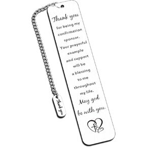 Confirmation Sponsor Gifts for Women Men Confirmation Gifts for Teen Girls Teenage Boys Confirmation Christian Bookmark Catholic Gifts Appreciation Thank You Gifts Religious Catholic Gifts Women