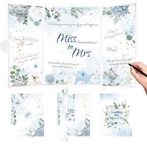 Bridal Shower Decorations Blue Bride to Be Wedding Guest Book Alternative Something Blue Gift for Bride Dusty Blue Wedding Decor Signature Guest Book for Wedding Bachelorette Engagement Party
