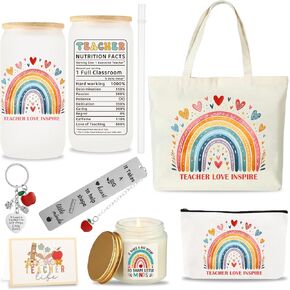 Teacher Appreciation Gift 20oz Teacher Tumbler Teachers Gifts for Women Unique Gifts from Students Thank You Basket Box for Teachers Day/Retirement/Christmas/End of The Year