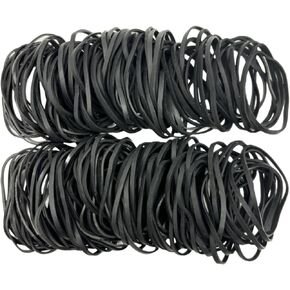 Tactical Rubber Bands Size #33 (3 1/2'' x 1/8''), 200 Pcs Black Thick Heavy Duty Rubber Bands for Office, Home, School, Outdoor Camping Survival Hunting Fishing Hiking Backpacking