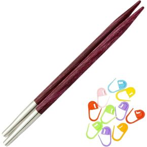KnitPro Dreamz Interchangeable Circular Knitting Needles 4 inch, Size 2.5 (10cm, 3.00mm) with 10 Colorful Stitch Markers