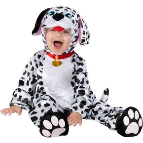 Morph BPA Free Baby Dalmatian Costume Puppy Costume for Infant Toddler Kids Dog Costume Halloween Toddler Dalmatian Costume