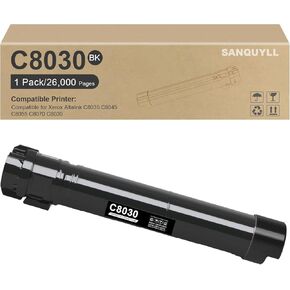 C8030 Toner Cartridge Compatible for Xerox Altalink C8030 C8035 C8045 C8055 C8070 Toner Cartridge for 006R01697 Toner Cartridge (1 Pack,2,6000 Pages,Black)