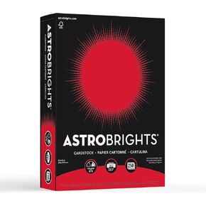 Astrobrights® Color Card Stock, 8 1/2" x 11", FSC® Certified, 30% Recycled, 65 Lb, Re-Entry Red, Pack Of 250