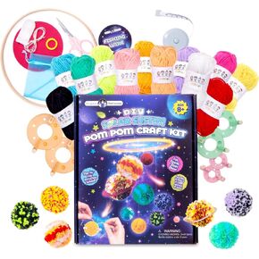 Original Stationery DIY Solar System Pom Pom Craft Kit, All-Inclusive Solar System and Art Kit, Science Kits for Kids Age 8-12 & Fun Kids Toys