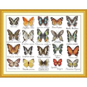 ITSTITCH Stamped Cross Stitch Kits- Full Set of Embroidery for Beginners or Adults,14 CT 2 Strands DIY Dragonflies Patterns Counted Arts Craft 22×17.3 inch