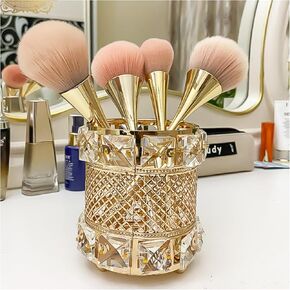 Pen Holder, Desk Organizer Pencil Holder for Office & Home Desktop, Crystal Makeup Brush Holder Perfect for Decorating Bathrooms, Bedrooms, Hotels, and Wedding Events