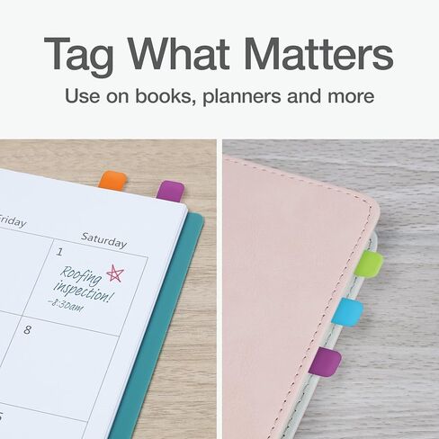 Redi-tag tabs on tabs ، علامات تبويب فهرس لاصقة دائمة ، ألوان أساسية متنوعة: أصفر ، برتقالي ، أحمر ، أزرق وأخضر ، 1 "× 7/16" ، 390 حزمة (1009303) in Kuwait