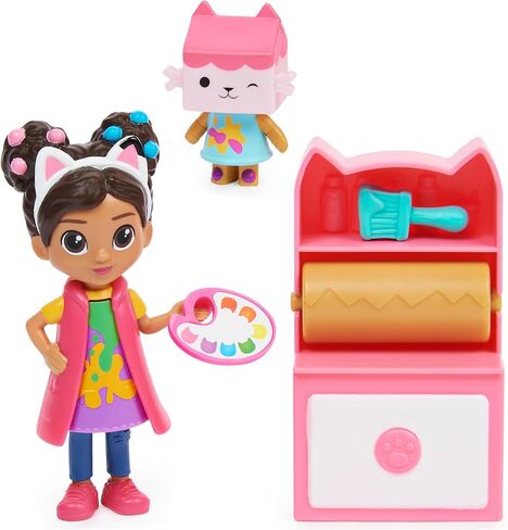 Gabby’s Dollhouse, Art Studio Set with 2 Toy Figures, 2 Accessories, Delivery and Furniture Piece, Kids Toys for Ages 3 and up in Saudi Arabia