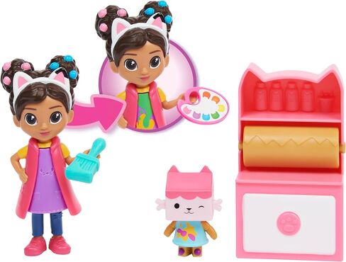 Gabby’s Dollhouse, Art Studio Set with 2 Toy Figures, 2 Accessories, Delivery and Furniture Piece, Kids Toys for Ages 3 and up in Saudi Arabia