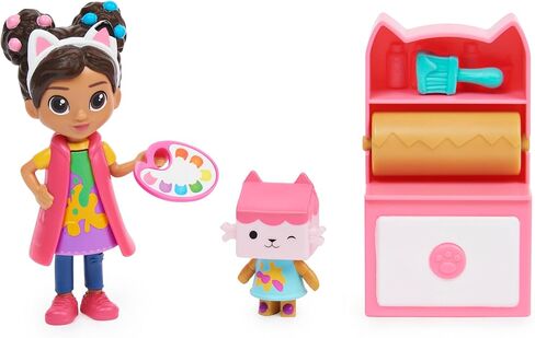 Gabby’s Dollhouse, Art Studio Set with 2 Toy Figures, 2 Accessories, Delivery and Furniture Piece, Kids Toys for Ages 3 and up in Saudi Arabia