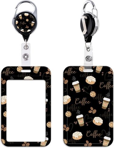 Cute Retractable Reel with Vertical ID Holder Cats Badge Reel Clip and Badge Holder for Keys & ID Badge for Women Girls Nurses Kids Teachers Work Staff Reel Carabiner Clip Heavy Duty(Books) in Kuwait