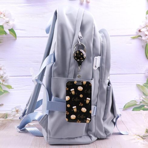 Cute Retractable Reel with Vertical ID Holder Cats Badge Reel Clip and Badge Holder for Keys & ID Badge for Women Girls Nurses Kids Teachers Work Staff Reel Carabiner Clip Heavy Duty(Books) in Kuwait