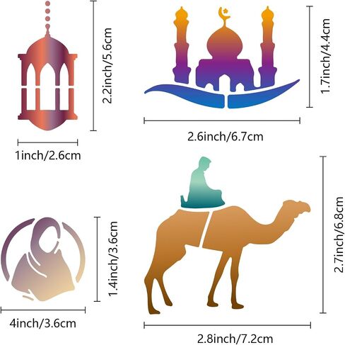 GORGECRAFT 6.3 Inch 7 Styles Cross Metal Stencil Christian Metal Template Stainless Steel Journal Planner Stencils for Wood Burning Drawing Carving Pyrography Painting on Wood Crafting in Saudi Arabia