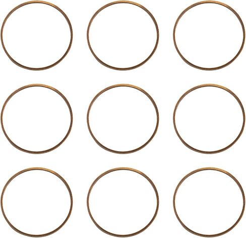 Fashewelry 50pcs Brass Circle Open Bezel Charms Connectors 25mm bronze bronze rollow rolling interning rains for dangl in Kuwait