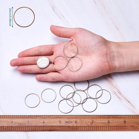 Fashewelry 50pcs Brass Circle Open Bezel Charms Connectors 25mm bronze bronze rollow rolling interning rains for dangl in Kuwait