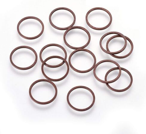 Fashewelry 50pcs Brass Circle Open Bezel Charms Connectors 25mm bronze bronze rollow rolling interning rains for dangl in Kuwait