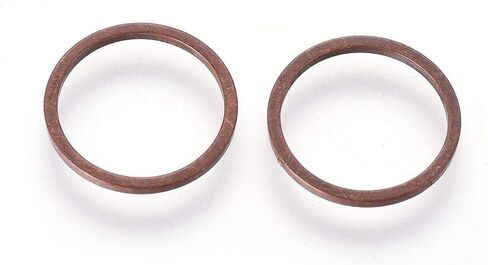 Fashewelry 50pcs Brass Circle Open Bezel Charms Connectors 25mm bronze bronze rollow rolling interning rains for dangl in Kuwait