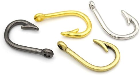 CRARDMEMORE FISH HOOK Charm Pendants for Neckleace Bracelet Bracelet Bracelet Bracelet Jewelry Making 10 PCS in Kuwait